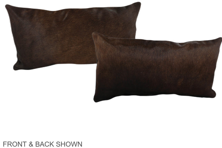 Chocolate 12"x22" Brazilian Cowhide Pillow #A38816 by Hudson Hides