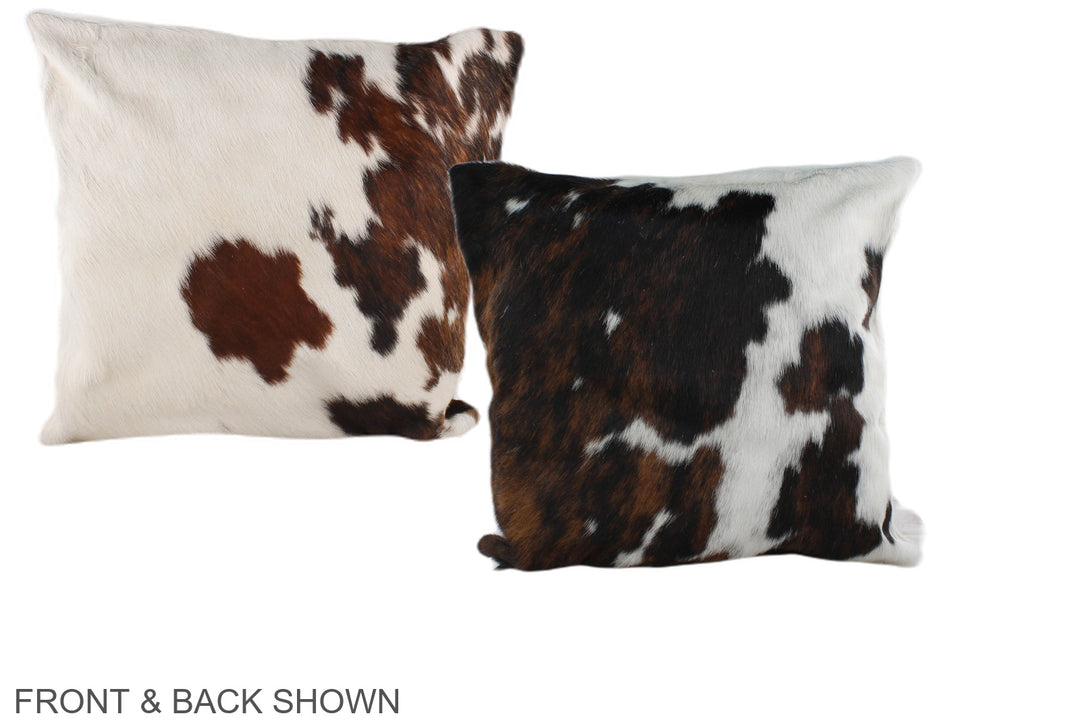Tricolor 16"x16" Brazilian Cowhide Pillow #A38880 by Hudson Hides