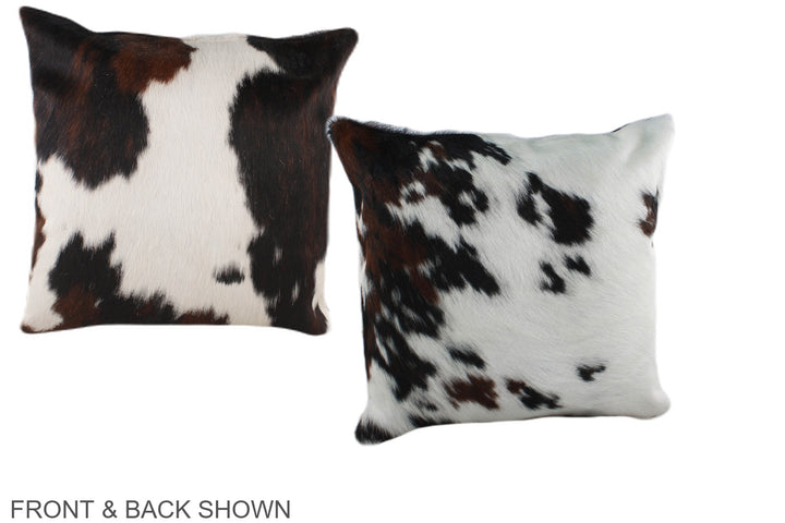 Tricolor 16"x16" Brazilian Cowhide Pillow #A38881 by Hudson Hides