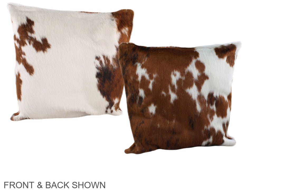 Tricolor 16"x16" Brazilian Cowhide Pillow #A38890 by Hudson Hides