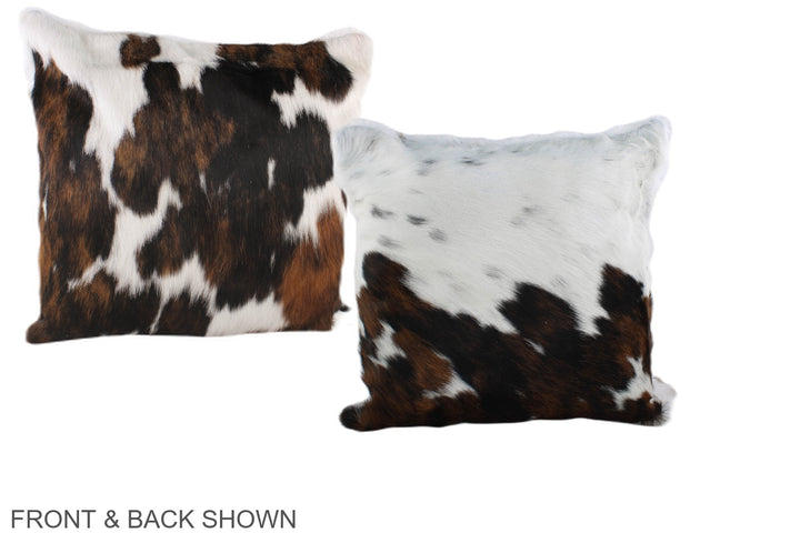 Tricolor 16"x16" Brazilian Cowhide Pillow #A38891 by Hudson Hides