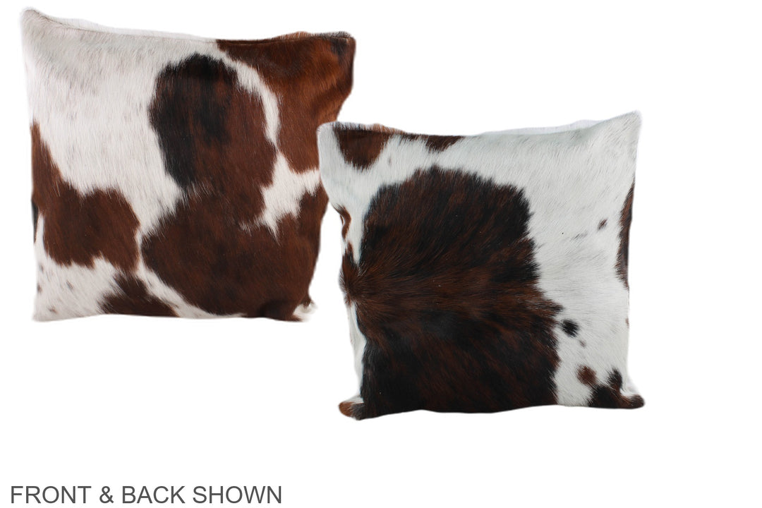 Tricolor 16"x16" Brazilian Cowhide Pillow #A38895 by Hudson Hides