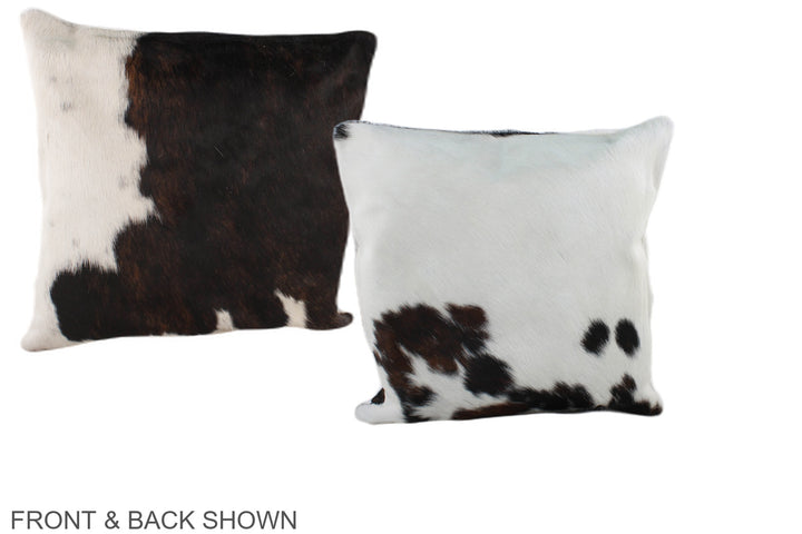 Tricolor 16"x16" Brazilian Cowhide Pillow #A38896 by Hudson Hides