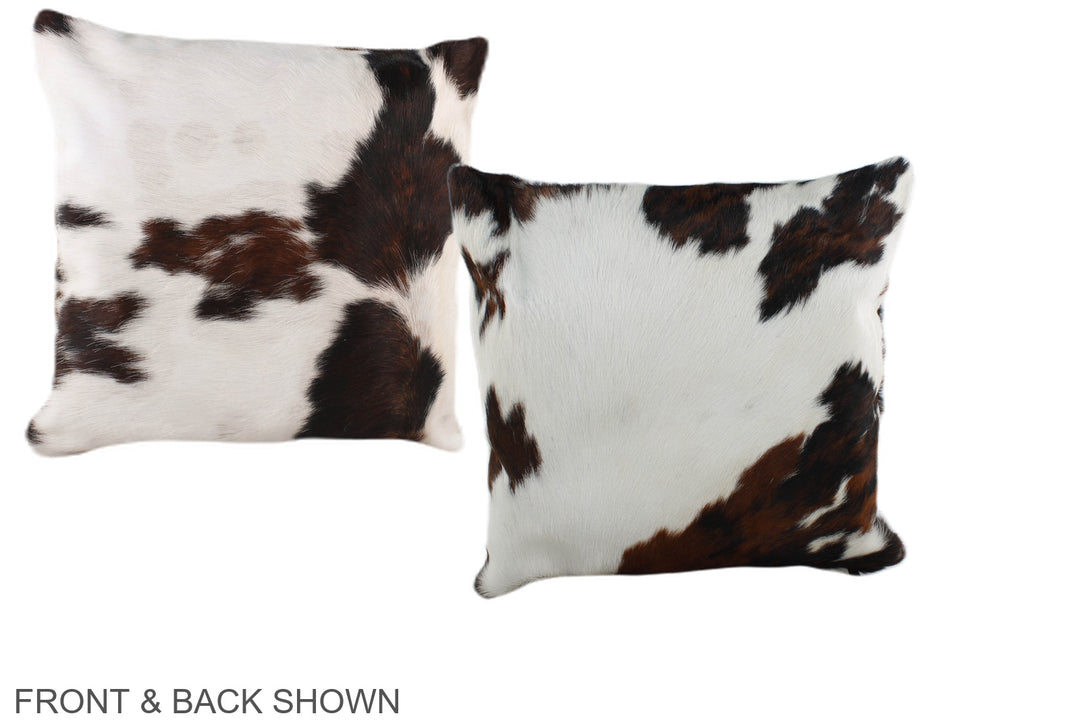 Tricolor 16"x16" Brazilian Cowhide Pillow #A38898 by Hudson Hides