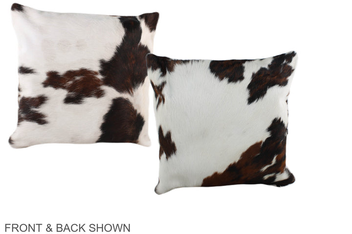 Tricolor 16"x16" Brazilian Cowhide Pillow #A38898 by Hudson Hides