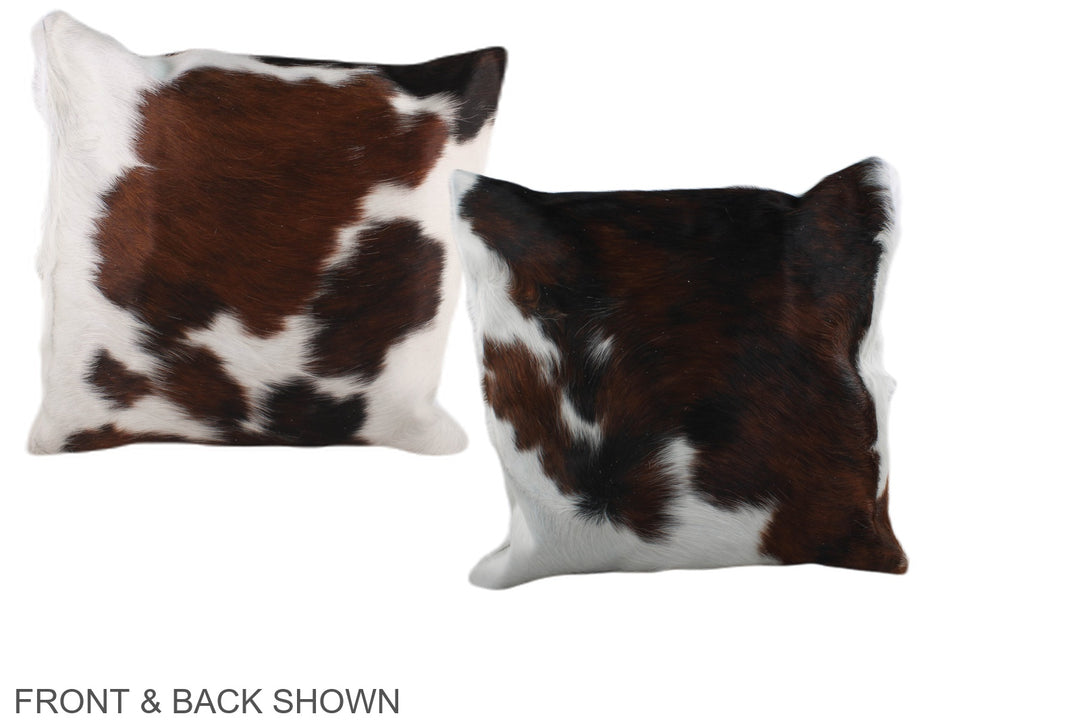 Tricolor 16"x16" Brazilian Cowhide Pillow #A38900 by Hudson Hides