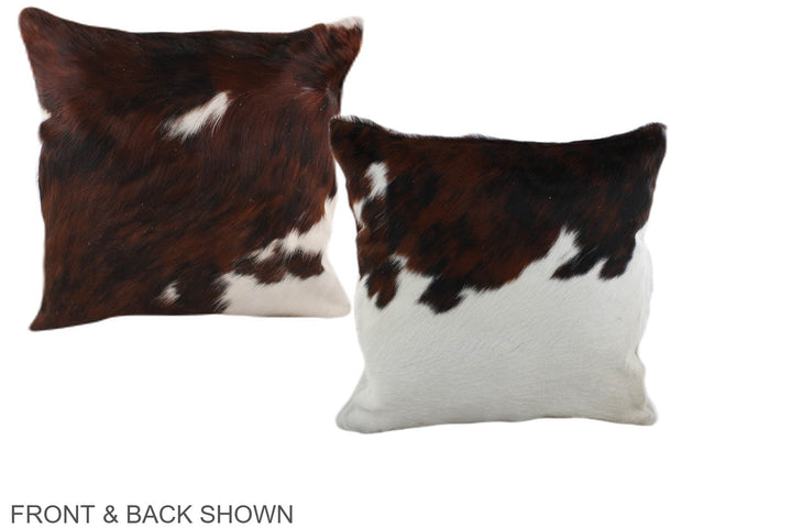 Tricolor 16"x16" Brazilian Cowhide Pillow #A38904 by Hudson Hides