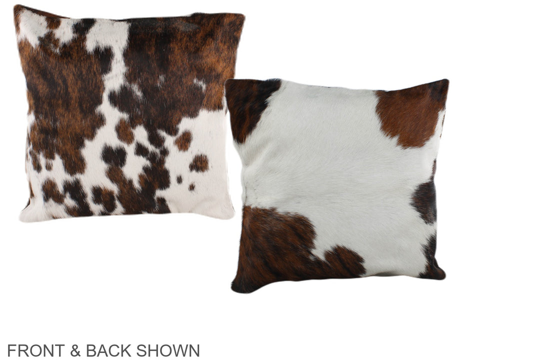 Tricolor 16"x16" Brazilian Cowhide Pillow #A38907 by Hudson Hides