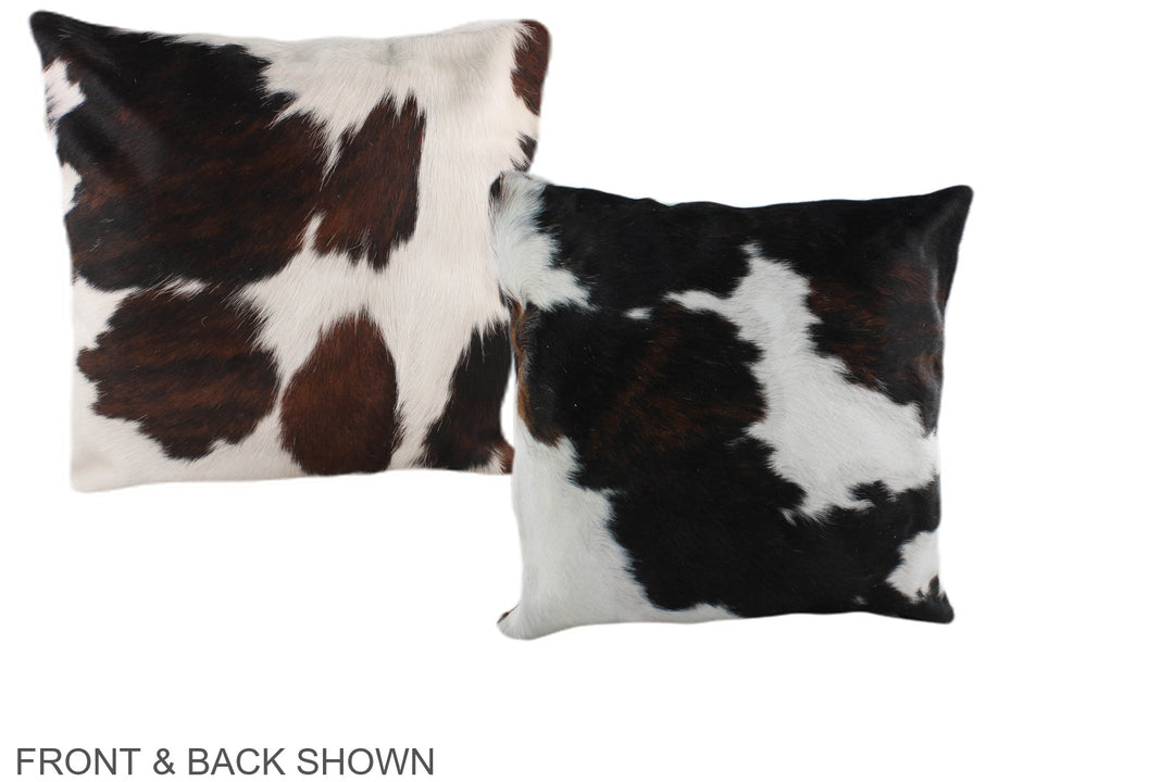 Tricolor 16"x16" Brazilian Cowhide Pillow #A38909 by Hudson Hides