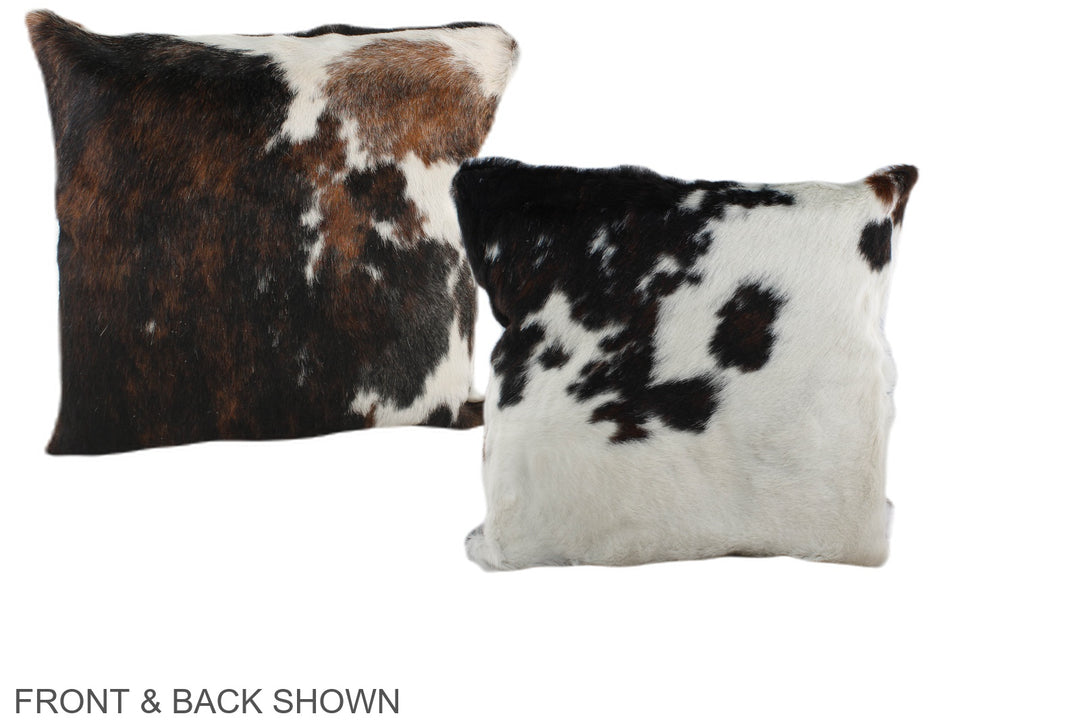 Tricolor 16"x16" Brazilian Cowhide Pillow #A38910 by Hudson Hides