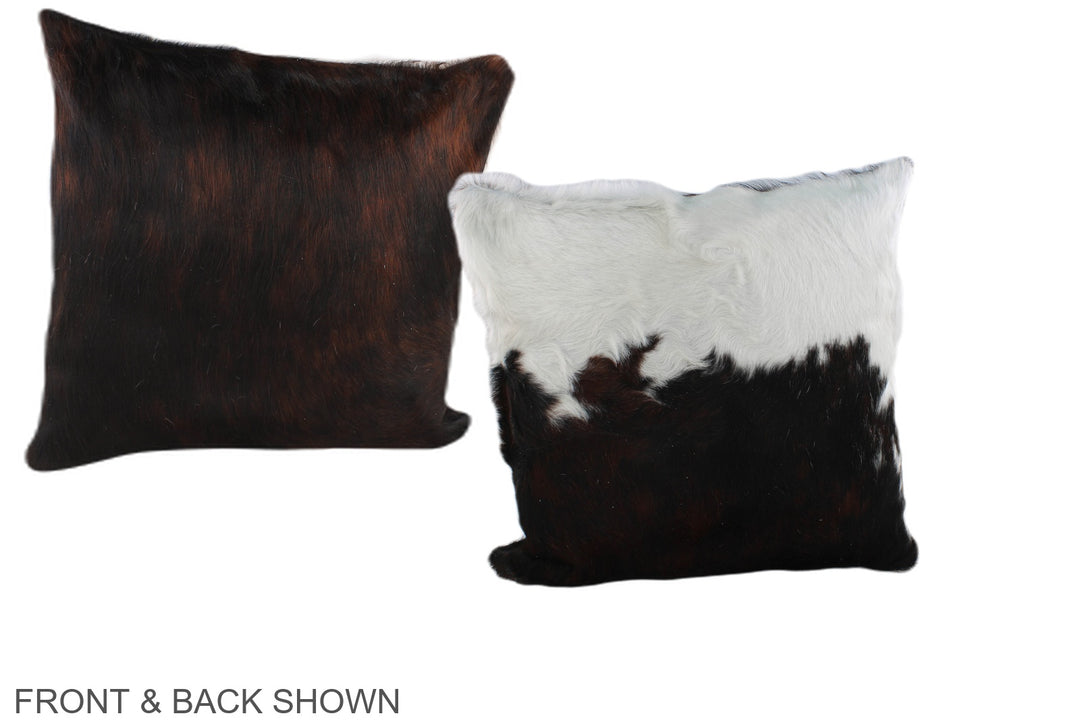 Tricolor 16"x16" Brazilian Cowhide Pillow #A38912 by Hudson Hides