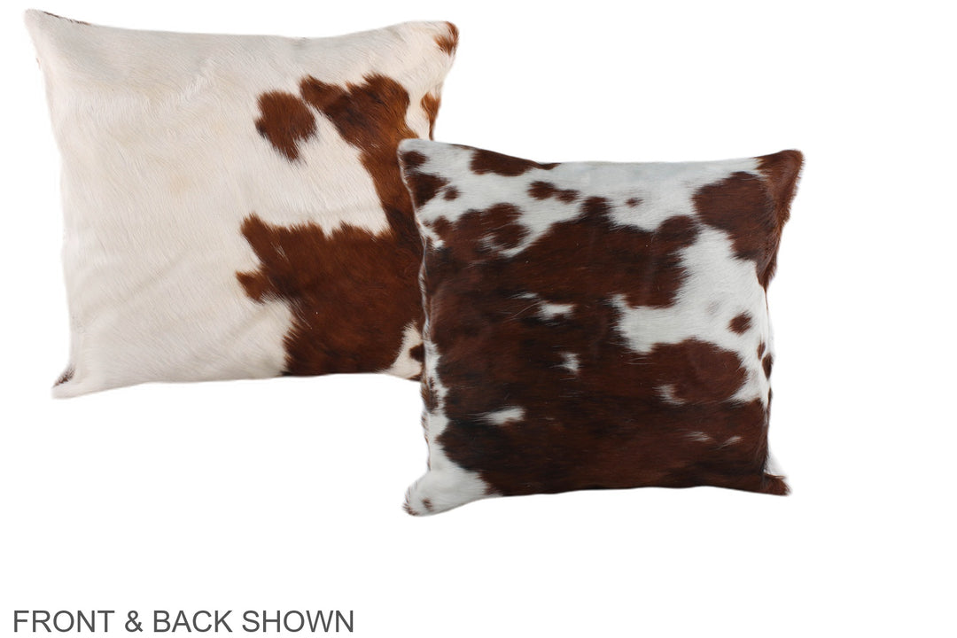 Tricolor 16"x16" Brazilian Cowhide Pillow #A38913 by Hudson Hides