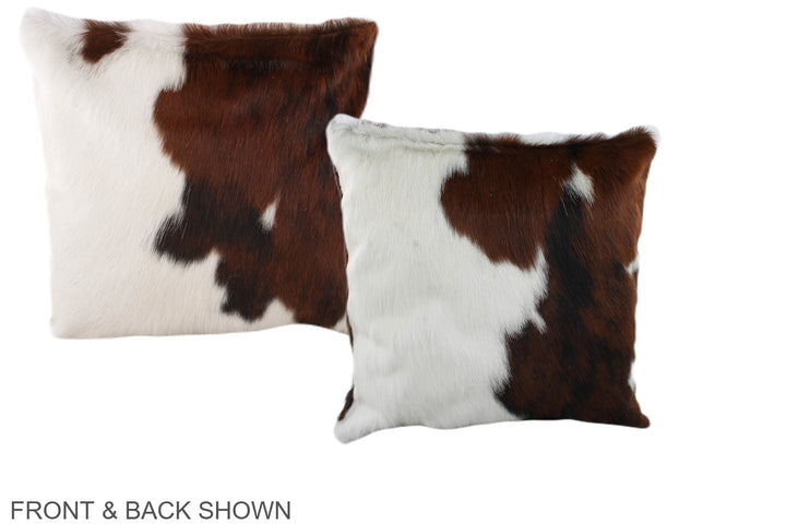 Tricolor 16"x16" Brazilian Cowhide Pillow #A38914 by Hudson Hides