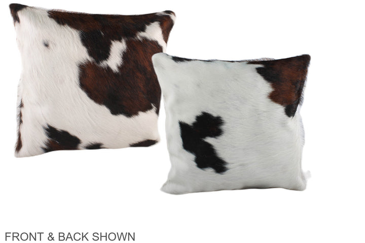 Tricolor 16"x16" Brazilian Cowhide Pillow #A38917 by Hudson Hides