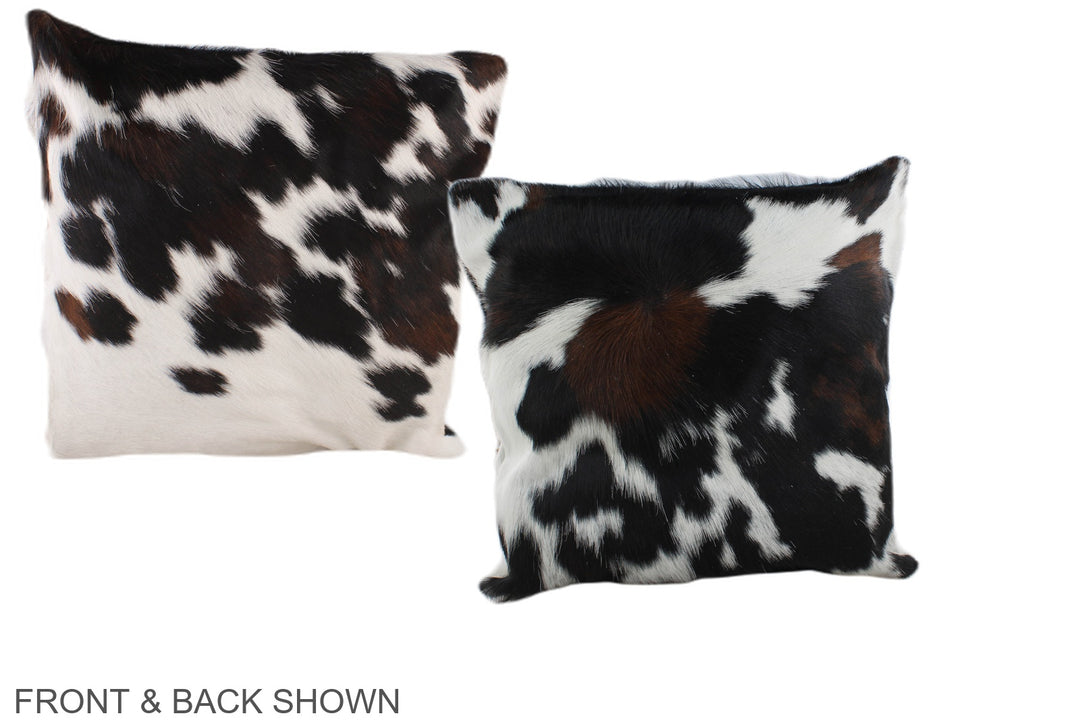 Tricolor 16"x16" Brazilian Cowhide Pillow #A38919 by Hudson Hides