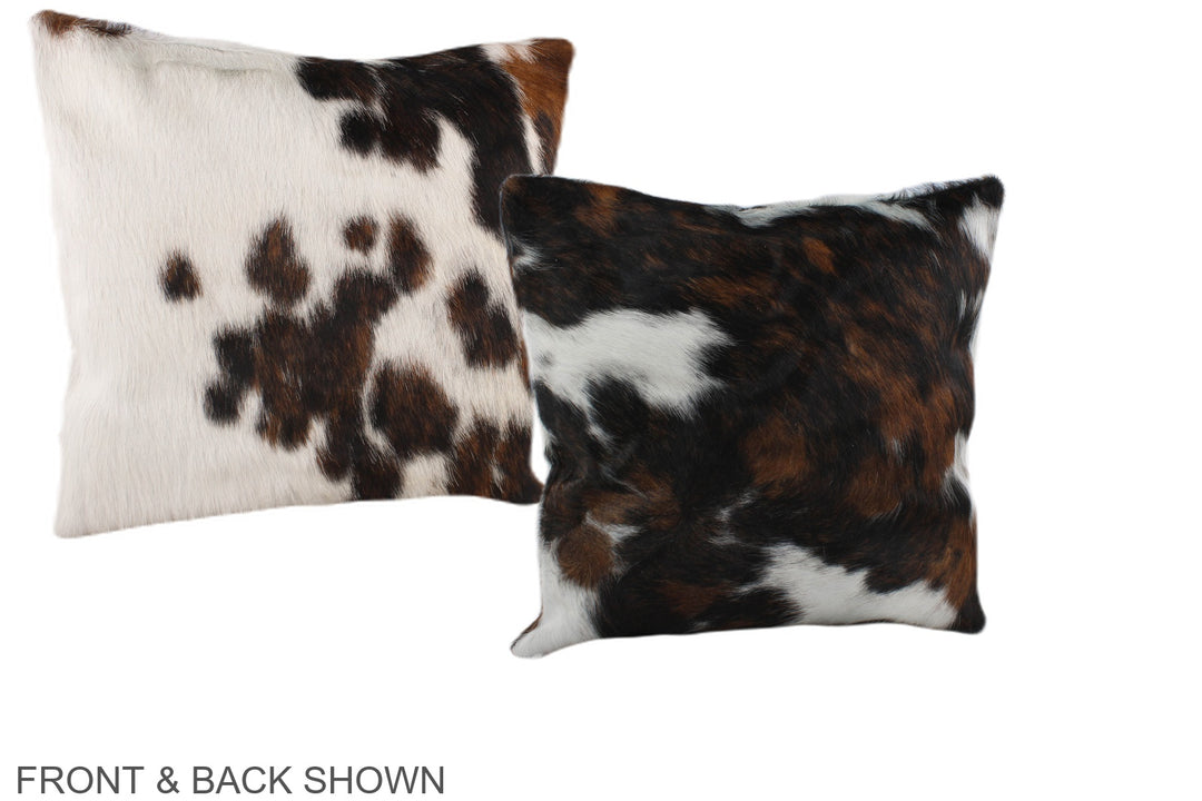Tricolor 16"x16" Brazilian Cowhide Pillow #A38923 by Hudson Hides