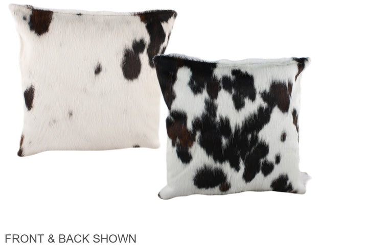 Tricolor 16"x16" Brazilian Cowhide Pillow #A38927 by Hudson Hides