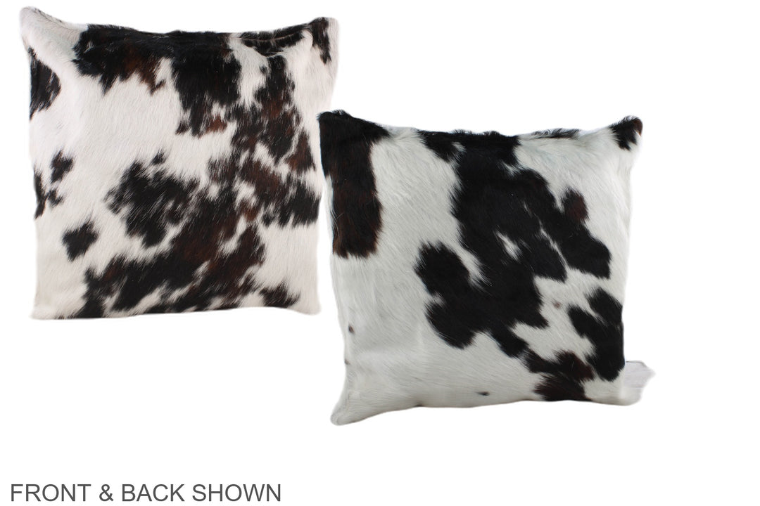 Tricolor 16"x16" Brazilian Cowhide Pillow #A38928 by Hudson Hides
