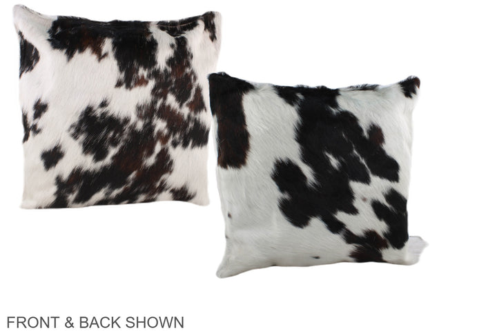 Tricolor 16"x16" Brazilian Cowhide Pillow #A38928 by Hudson Hides