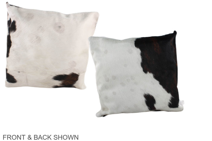 Tricolor 16"x16" Brazilian Cowhide Pillow #A38932 by Hudson Hides