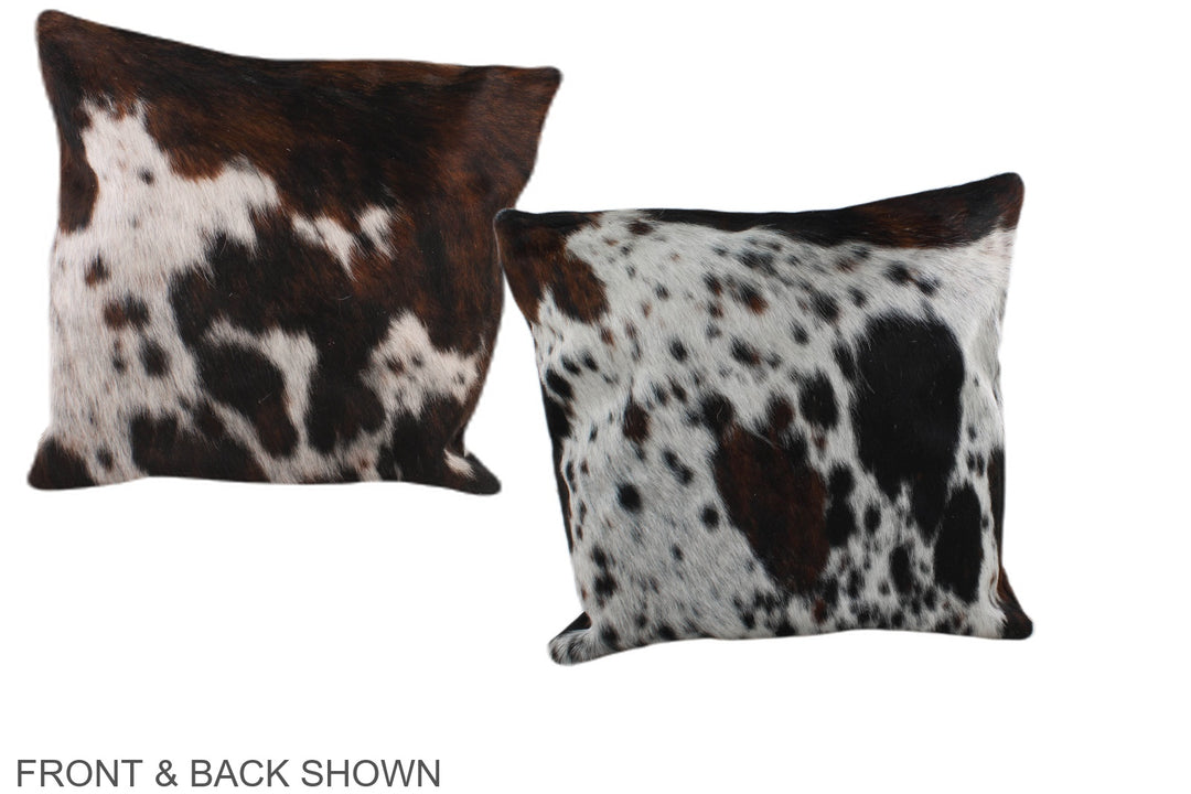 Tricolor 16"x16" Brazilian Cowhide Pillow #A38933 by Hudson Hides