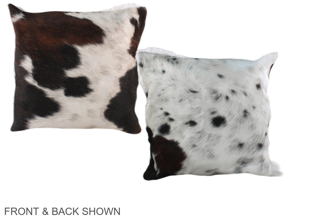 Tricolor 16"x16" Brazilian Cowhide Pillow #A38934 by Hudson Hides