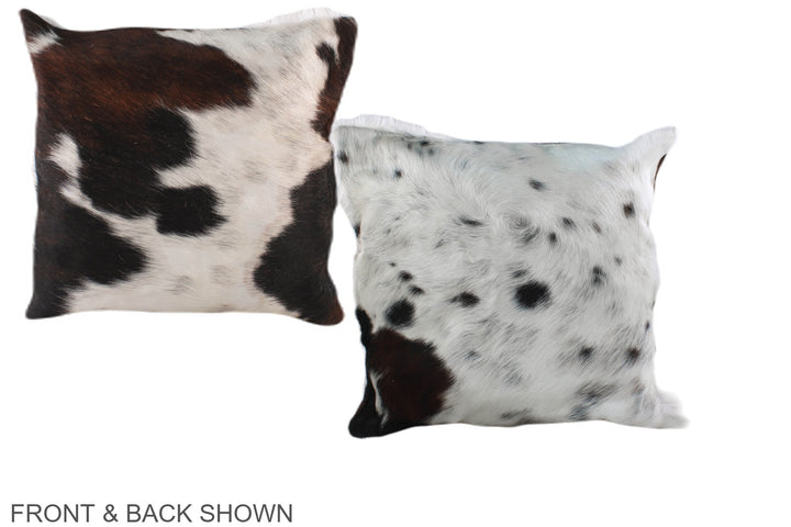 Tricolor 16"x16" Brazilian Cowhide Pillow #A38934 by Hudson Hides