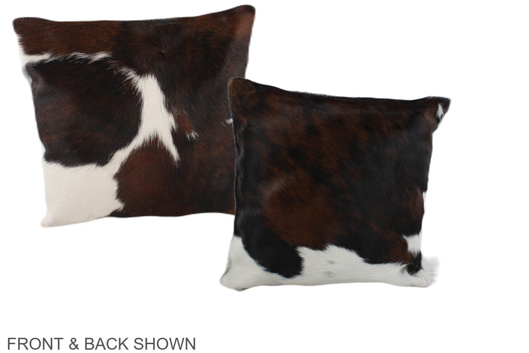 Tricolor 16"x16" Brazilian Cowhide Pillow #A38935 by Hudson Hides