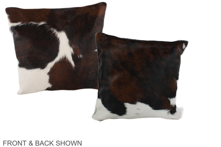 Tricolor 16"x16" Brazilian Cowhide Pillow #A38935 by Hudson Hides