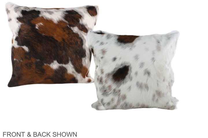 Tricolor 16"x16" Brazilian Cowhide Pillow #A38936 by Hudson Hides