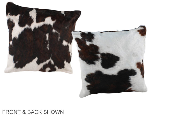 Tricolor 16"x16" Brazilian Cowhide Pillow #A38938 by Hudson Hides