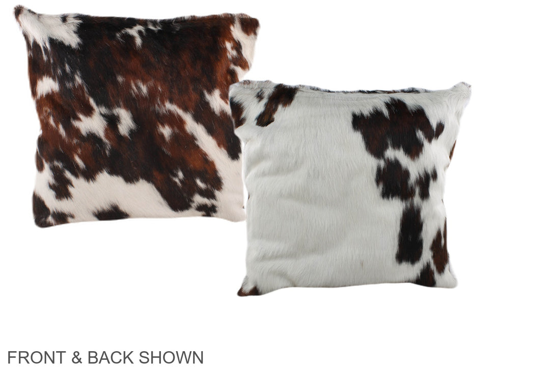 Tricolor 16"x16" Brazilian Cowhide Pillow #A38939 by Hudson Hides