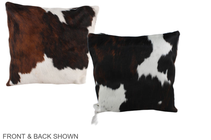 Tricolor 16"x16" Brazilian Cowhide Pillow #A38941 by Hudson Hides