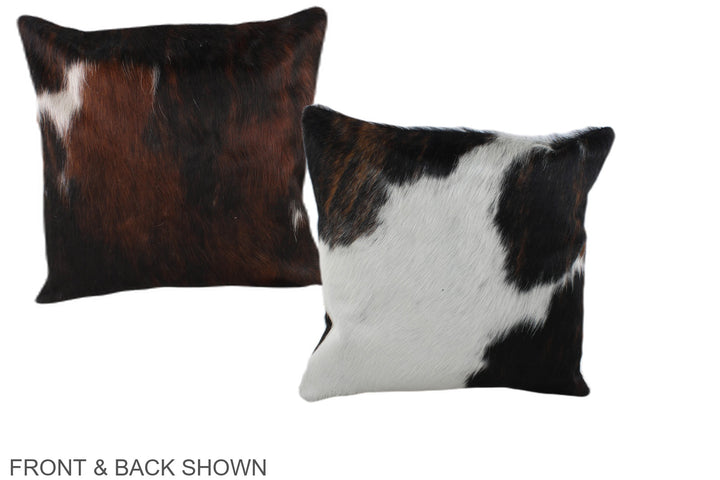 Tricolor 16"x16" Brazilian Cowhide Pillow #A38944 by Hudson Hides