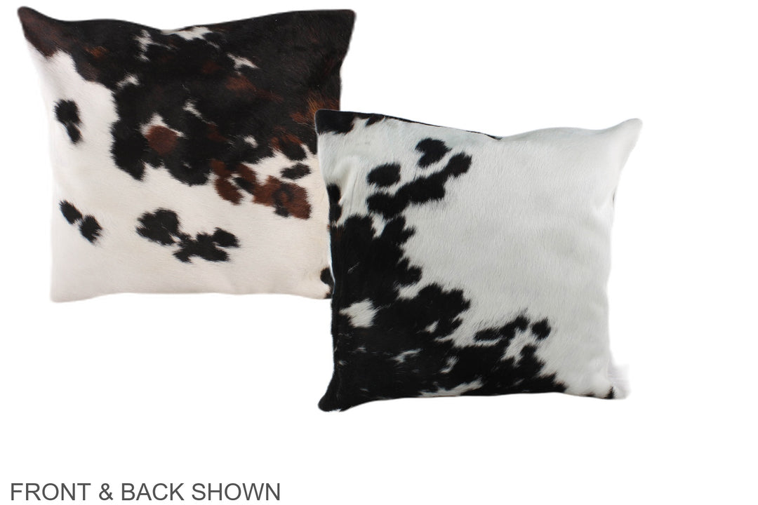 Tricolor 16"x16" Brazilian Cowhide Pillow #A38945 by Hudson Hides