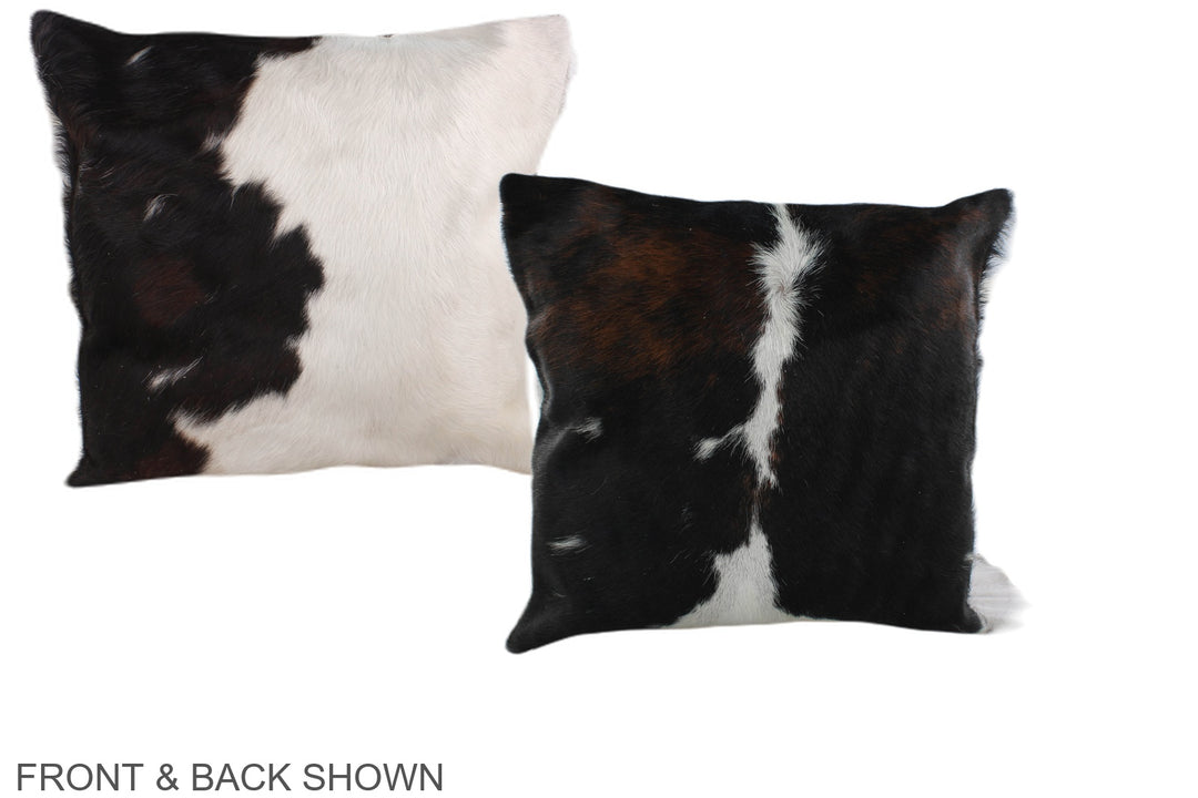 Tricolor 16"x16" Brazilian Cowhide Pillow #A38947 by Hudson Hides