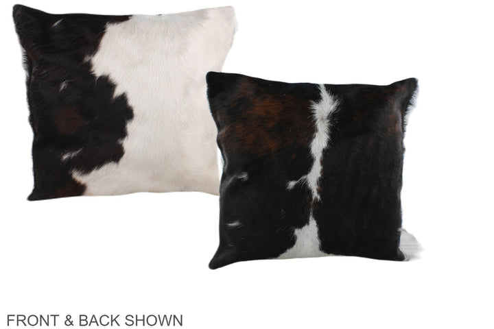 Tricolor 16"x16" Brazilian Cowhide Pillow #A38947 by Hudson Hides