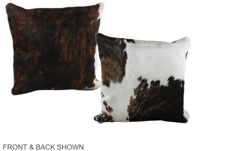 Tricolor 16"x16" Brazilian Cowhide Pillow #A38953 by Hudson Hides