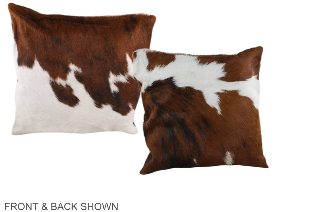 Tricolor 16"x16" Brazilian Cowhide Pillow #A38954 by Hudson Hides