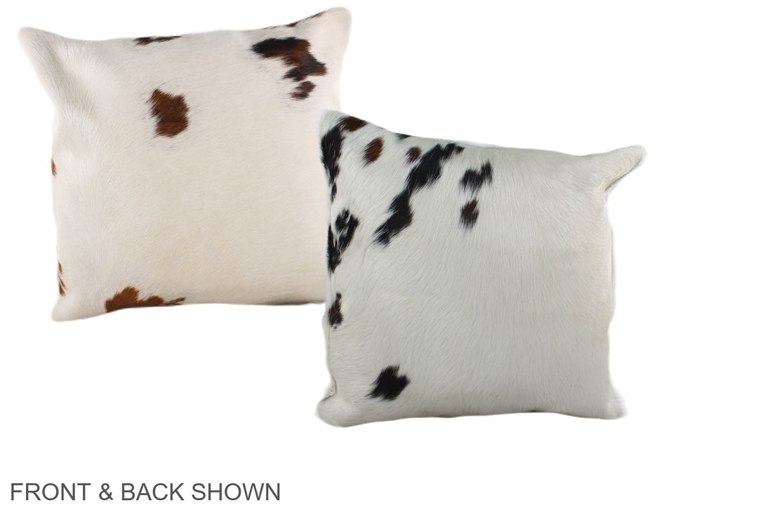 Tricolor 16"x16" Brazilian Cowhide Pillow #A38957 by Hudson Hides