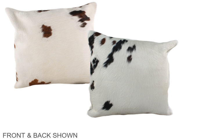 Tricolor 16"x16" Brazilian Cowhide Pillow #A38957 by Hudson Hides