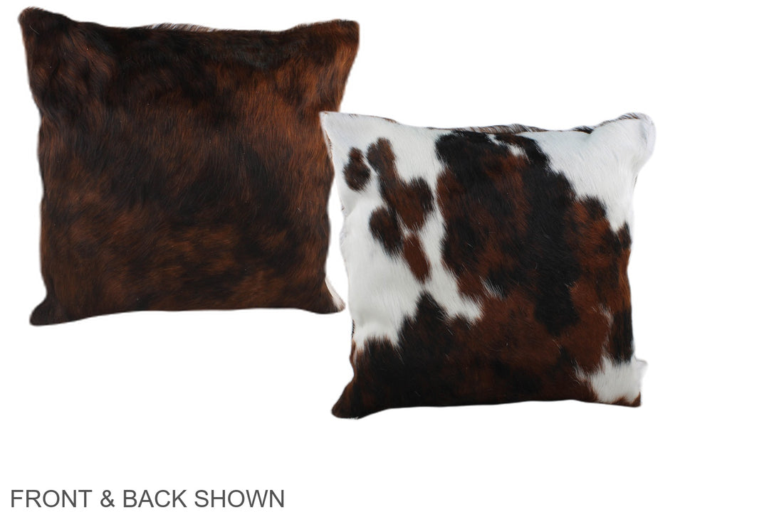 Tricolor 16"x16" Brazilian Cowhide Pillow #A38959 by Hudson Hides