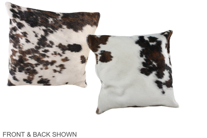 Tricolor 16"x16" Brazilian Cowhide Pillow #A38961 by Hudson Hides