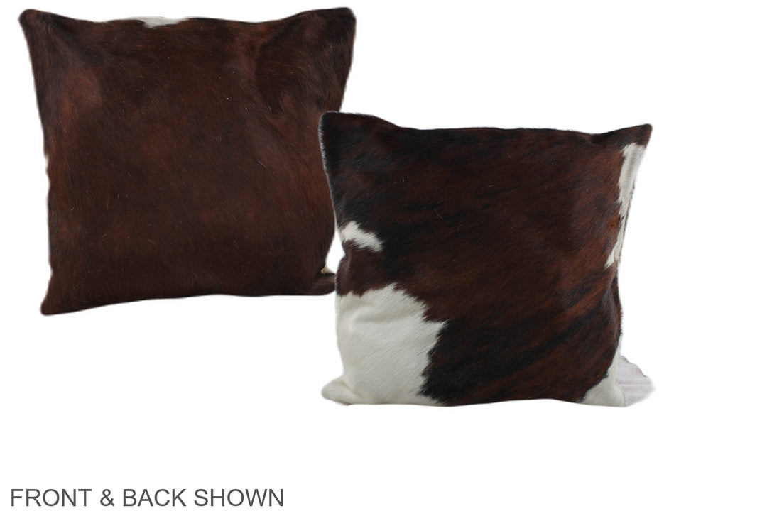 Tricolor 16"x16" Brazilian Cowhide Pillow #A38962 by Hudson Hides