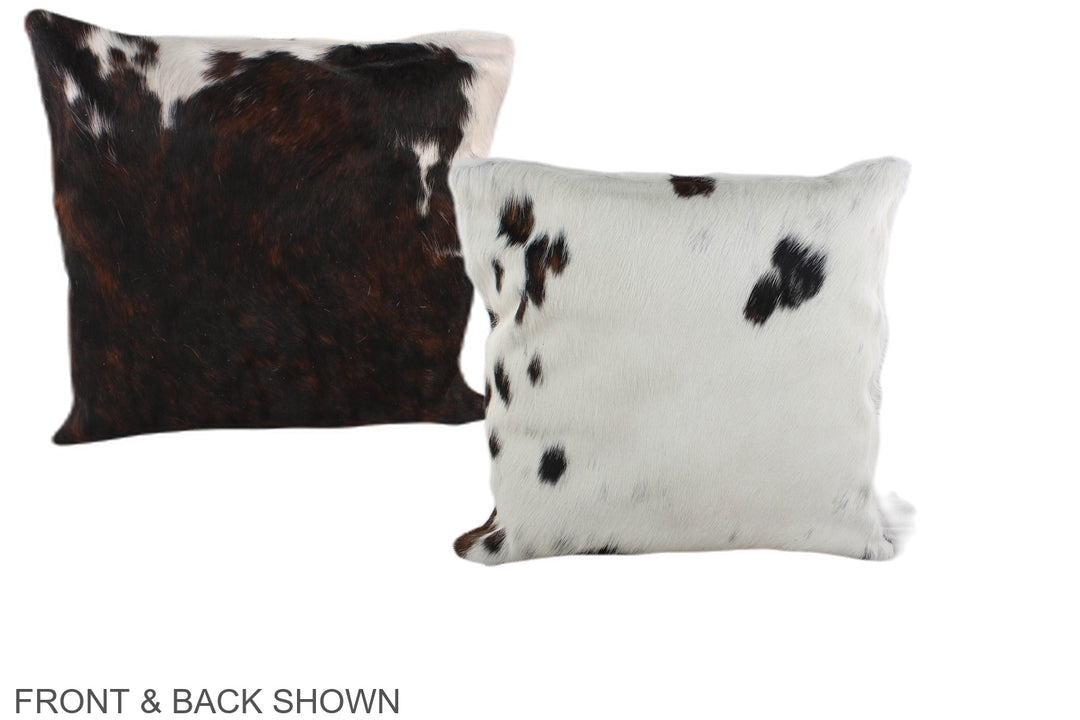 Tricolor 16"x16" Brazilian Cowhide Pillow #A38963 by Hudson Hides