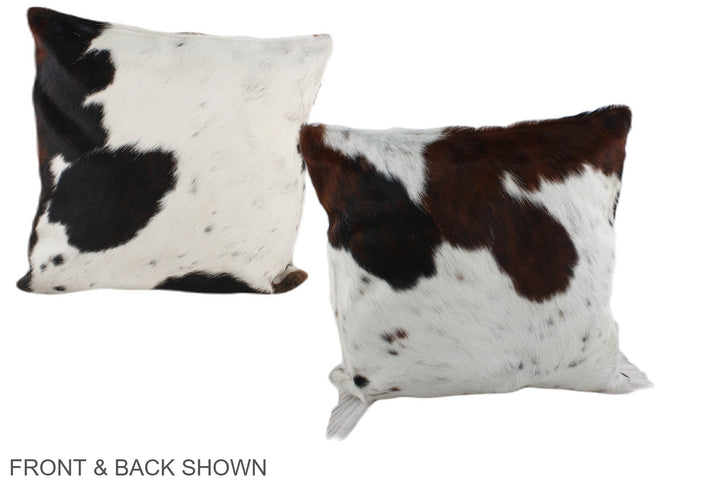 Tricolor 16"x16" Brazilian Cowhide Pillow #A38964 by Hudson Hides