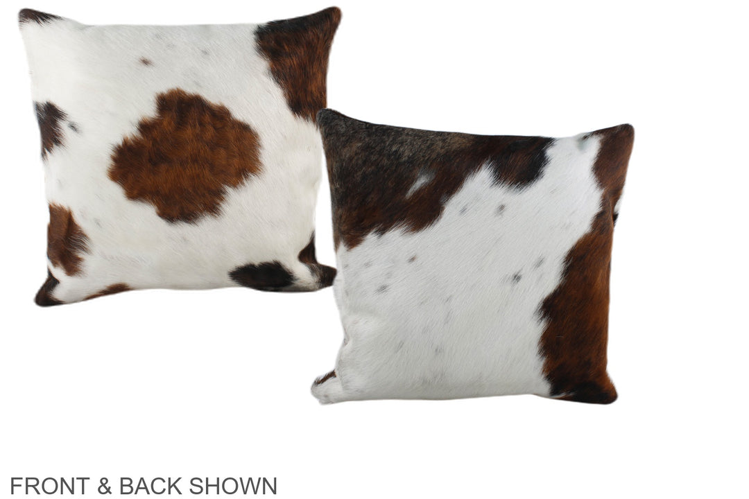 Tricolor 16"x16" Brazilian Cowhide Pillow #A38965 by Hudson Hides