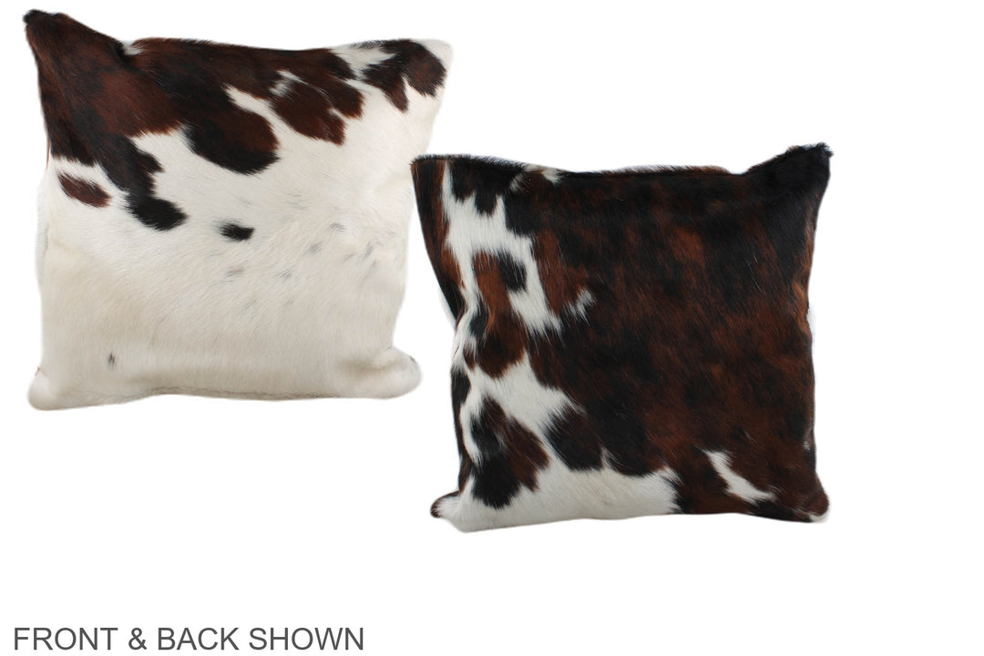 Tricolor 16"x16" Brazilian Cowhide Pillow #A38966 by Hudson Hides