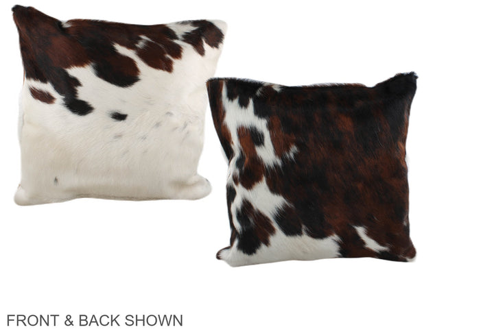 Tricolor 16"x16" Brazilian Cowhide Pillow #A38966 by Hudson Hides