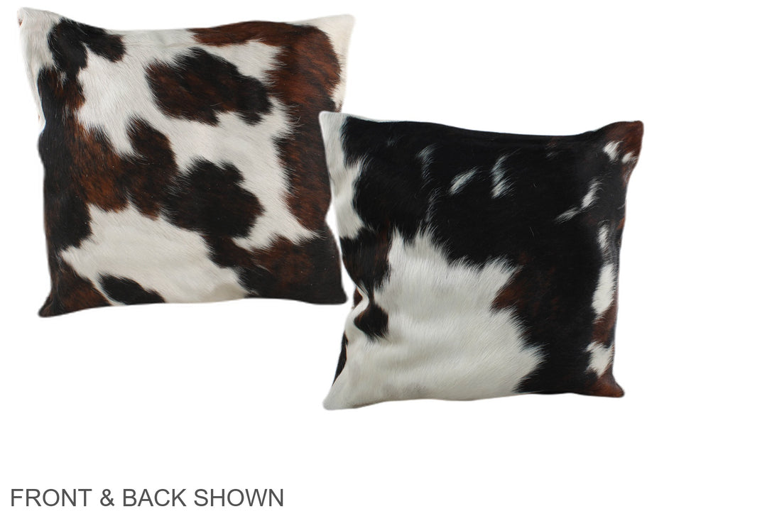 Tricolor 16"x16" Brazilian Cowhide Pillow #A38967 by Hudson Hides